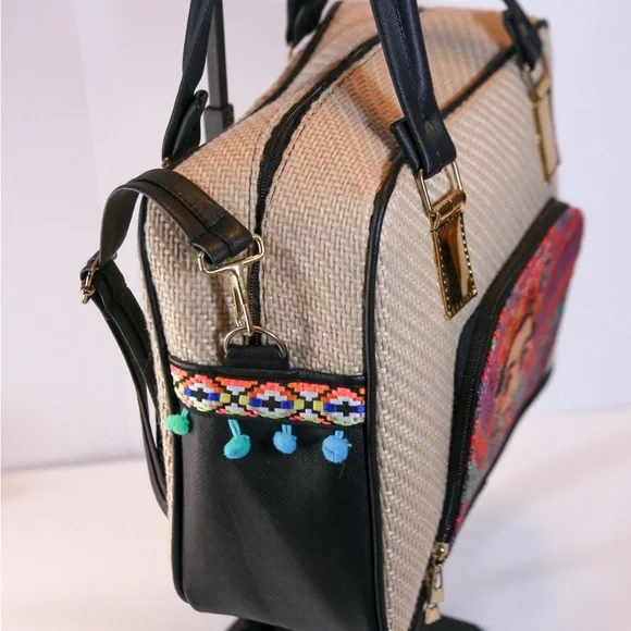 Frida Kahlo Jute Handbag - Picture 3 of 15